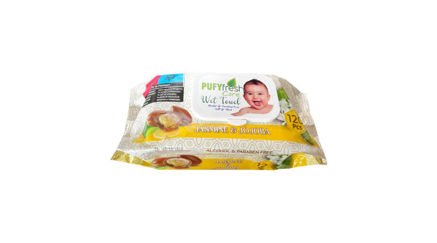 Pufy Fresh Popsitörlő Jázmin - jojoba kupakos (120 db/cs)